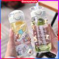 【Free 2D 3D Stickers】400ML Cartoon Water Bottle With Straw And Strap Portable Water Bottle BPA Free Plastic Water Bottle Large Capacity Outdoor Sports Fitness Water Bottle. 