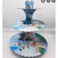 FROZEN THEME CUPCAKE STAND 3 TIER SECTIONS FOR DESERTS COOKIES AND SNACKS BIRTHDAY PARTY DECOR CELEBRATIONS. 