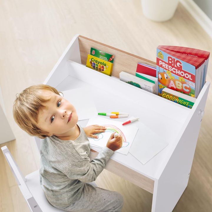 Mr.outlets%20Toddler%20Wooden%20Study%20Desk%20and%20Chair%20Set,%20Home%20School%20Learning%20Workstation%20with%20Writing%20Table,%20Storage%20Drawer,%20Tabletop%20Organizer%20&%20Hanging%20Hooks%20for%20Children%20Studying,%20Reading%20&%20Drawing%20-%20Image%205