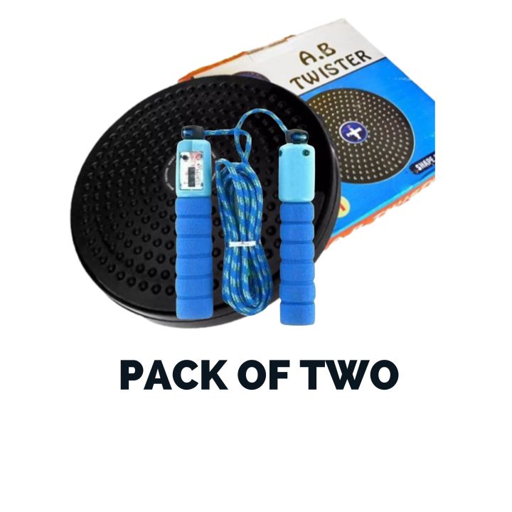 Tummy Twister Body Exercise Machine And Jumping Rope Skipping Ropes (Pack Of 2)