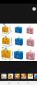 Pack of 5 Portable Bamboo Clothes Blanket Large Folding Bag Storage Box Organizer. 