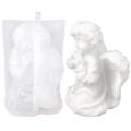 Angel Silicone Mold | 3D Prayer Angel Resin Epoxy Mold | Food Safe Cute Angel Candle Mold For Candle Making Resin Craft Home Art Decor Cake Decorating 3D DIY Silicone Candle Molds. 
