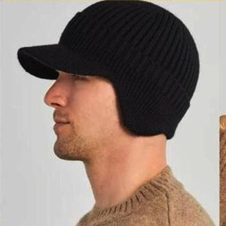 New Winter Cap Neck Warmer Beanie |Neck Warmer/Hat & Warmer | Winter cap for Unisex |  Winter Cap Black and neck Elastic Knitting Thick Fleece Warm Woolen Beanie Cap Sport Hat