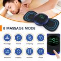 Portable Mini Rechargeable Neck Massager EMS Massager Patch for Muscle Pain Relief. 