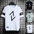 Green Home Summer T-shirt Letter Print Pullover Short Sleeve Men Top. 