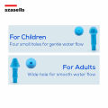 300ml Nasal Rinse Wash Push Button Self Draining Neti Pot For Congestion Sneezing Pollution Flu Cold Smog Dry Passage and Allergy With Two Color Options of Blue and Purple Waterpulse NetiPot by SZASELLS. 