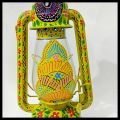 Pakistani Truck Art Lantern/Oil Burning Lantern Hand Painted Traditional Lantern Size: (14 inch). 
