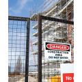 Sign Board, Legend "DANGER - CONSTRUCTION AREA DO NOT ENTER", 14" Length x 10" Height, Pressure Sensitive Vinyl, Red/Black on White. 