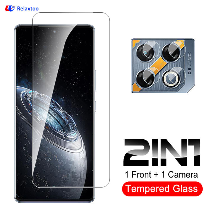 Relaxtoo For Infinix GT 20 Pro 2in1 Tempered Glass Screen Protector Film For GT20 Pro GT 20Pro GT20Pro Camera Lens Film Anti Drop