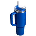 Stanley 40oz Vacuum Insulated Tumbler with Straw Stainless Steel Drinkware, Flow State Quencher Mug, 1200ML Travel Cup Easy Kitchen. 