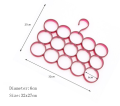 1 PCS 15 Ring Hole Hanger Plastic Hanging Storage Organizer Rack Scarf Holder Ties, Shawls, Accessories 5 Sections Ring Hanging Hanger. 