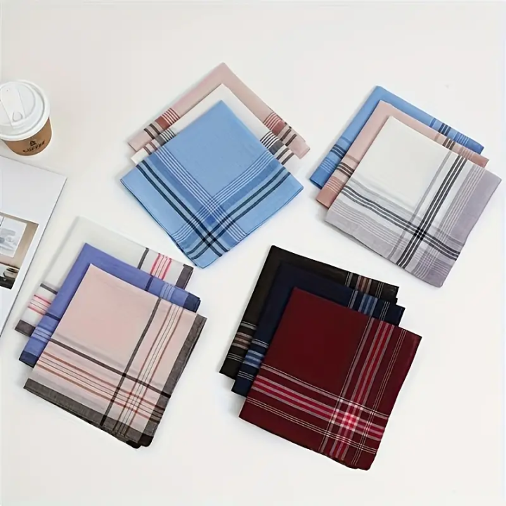 6-Pack%20Men'S%20Cotton%20Handkerchiefs,%20Elegant%20Plaid%20Design,%20Soft%20Woven%20Fabric,%20Lightweight,%20Sporty%20Style,%20Hand%20Washable%20-%20Perfect%20for%20Weddings,%20Outdoor%20Activities,%20Daily%20Use%20-%20Ideal%20Groomsmen%20&%20Outdoor%20Enthusiasts%20Gift%20-%20Image%204