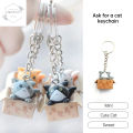 ✨ HP✨ Cute Carton Cat Keychain for Women Men Funny Key Ring Animal Car Key Holder Handbag Accessories H. 