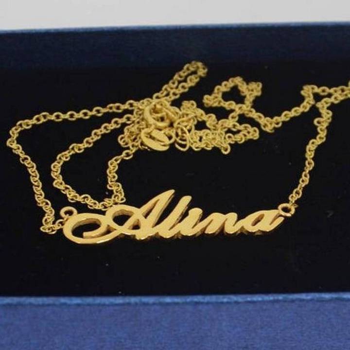 The Jewel Lodge Pure and Premium, Name Pendant, Name Necklace For Girls, Personalized/Customized Design and Name, Pendant Lockets For Both, Name Lockets For Girls, Name Jewellery, Name Necklace, Name Jewellery for Women/Men, With Jewell Box