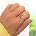 5Pcs Single Coil Spiral Glass Beads Copper Rotate Anti-stress Opening Fidget Rings for Daily Life. 