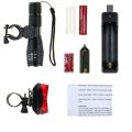 High-Intensity Zacro 1000 Lumen T6 LED Flashlight – Premium Metal Torch, Water-Resistant & Super Strong Telescopic Zoom, 5 Lighting Modes, Tactical Design for Camping, Hiking, Emergencies & Outdoor Adventures – Dual Powered Rechargeable 18650/ AAA battery. 