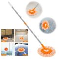 360° Rotating Round Shape Extendable Microfiber Mop For Floor Cleaning | Adjustable Stick Mop Cleaning Accessories for Home. 