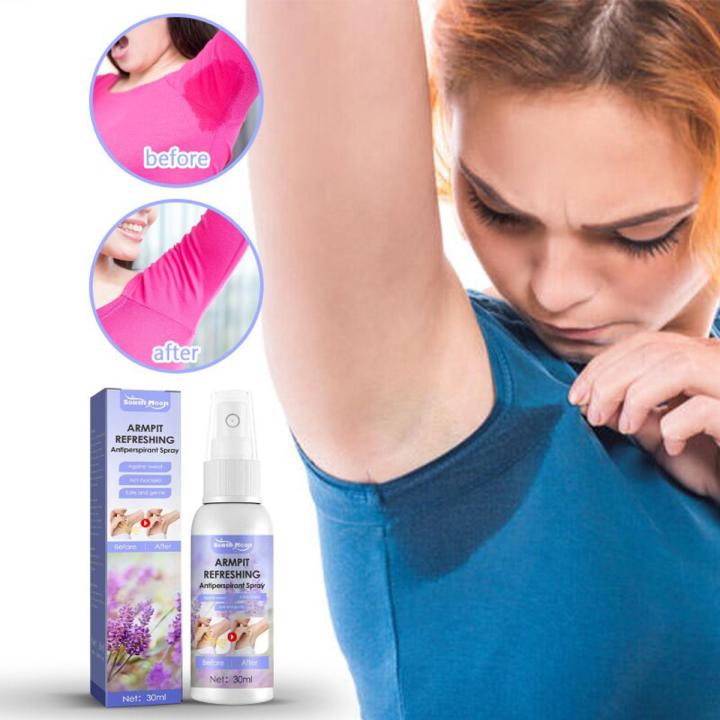 Armpit Antiperspirant Spray Refreshing Deodorant Underarm Remover Armpit Odour Sweat Protection Body Odor Remover Spray 30ml