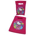 Hello Kitty Goody Bags - 8 x 6 Inch - Fabric Gift Bags - Hello Kitty Themed Party - Dark Pink - Girls - Pack Of 10. 