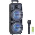 KTS 1745 Dual 8*2Inch” Portable Speaker Wireless Speaker Bluetooth Speaker With Wired Mic & Remote Control/Supports Bluetooth,SD,Card,USB,FM/Easy Pairing With Your Smartphone, Tab, or Other Bluetooth Devices,Used HomeTheatre, Audio Player. 