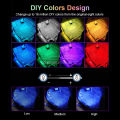 Geepact Car Ambient Light Car LED Strip Light RGB Interior Car Lights APP Control Car Accessories Sound Active Function Car Foot Under Dash Lighting Kit Atmosphere Light Auto Ambient Lamp Remote 12V Car Light. 