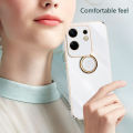 Biruiqu for Infinix Zero 30 4G Back Cover Luxury 6D Plating Frame Shiny Bling Phone Pounch Soft Silicone Square Phone Case. 