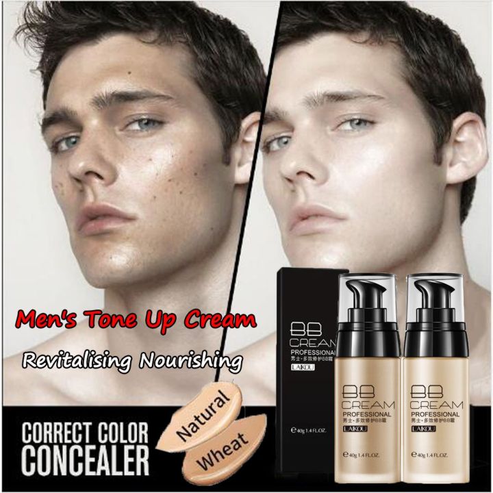 Balm, Long-Lasting Makeup Powder, BB Cream, Men's Full Coverage Facial Concealer, Waterproof Men's BB Liquid Foundation, Makeup