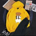 We Bare Bears Printed Fleece Full Sleeves Pull Over Hoodie & Trouser For Women & Girls. 