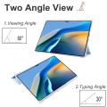 For vivo Pad3 Pro 3-folding Transparent TPU Smart Leather Tablet Case with Pen Slot. 