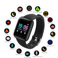 Black Bluetooth Digital Wrist Smart Watch IP67 Connectivity Fitness Tracker & BP Monitor Step Counter 1.3 Inch TFT Screen With Digital & Smart Display Waterproof  Smart Watch Band. 