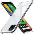 For Google Pixel 4 XL Back Cover Shockproof Transparent Soft TPU Silicone Protector Phone Case with Shock Absorption Bumper Corners. 