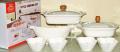 Imperial Serving Set - 9 Pcs - Ceramic - White. 