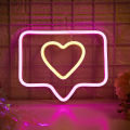 Affordable Heart Shape LED Neon Light Sign Board LED Neon Sign USB Powered Neon Signs Night Light 3D Wall Art and Game Room Bedroom Living Room Available in Various font and styles with High Quality LED Neon Strips and Strong Acrylic Sheet. 