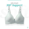 Jelly Bosom Bra by ORNAVO – For Pre & Post Partum , The Ultimate Maternity Bra , OEKO-TEX® Certified Nursing Bras For Breastfeeding , Soft buttery Feel, Breathable Material with Jelly Jell Technology,  360° Wireless Support. 