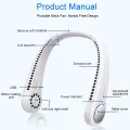 STREET VENDOR Bladeless Neck Fan Rechargeable USB Portable Cooling Fan Dual Airflow Personal Fan For Outdoor And Office Use. 
