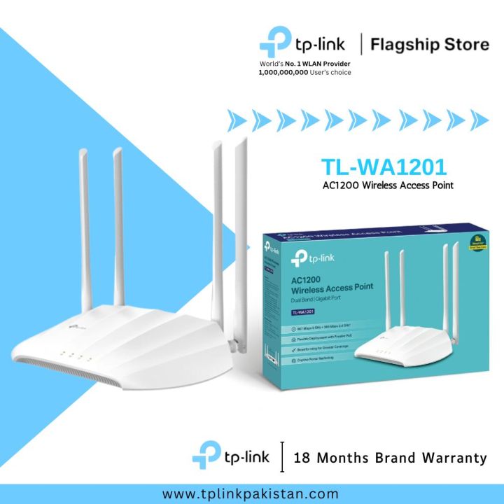TP-Link Wi-Fi Router TL-WA1201 AC1200 Wireless Access Point - 18 Months Brand Warranty