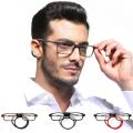【Footprint】 Man Hanging Neck Reading Glasses Portable TR90 Magnet Reading Glasses Long Legs Telescopic Headset (Spectacle Degree Options: +100, +125, +150, +175, +200, +225, +250, +275, +300, +325, +350). 