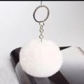 Pom Keychain Pom Pom Keychain Fluffy Ball with Keyring Handbag Backpack Ornament Pendant Accessory for Girls. 