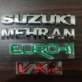 Pack of 4 Suzuki Mehran Trunk Monogram Emblem Set. 