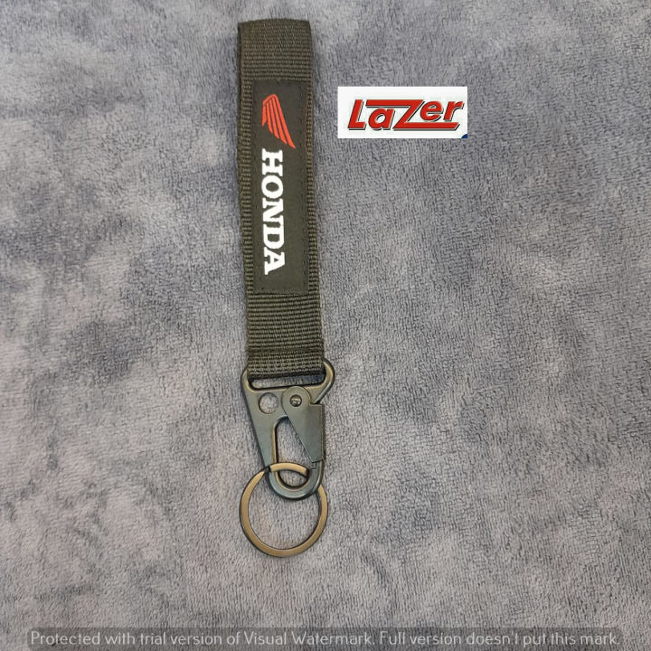 HONDA KEYCHAIN RIBBON KEY CHAIN FOR HONDA CARS - BLACK COLOUR