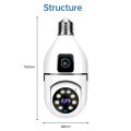 Bulb Camera 4MP E27 Dual Lens Bulb Camera APP V380 WiFi 1080P Night Vision 360 PTZ Camera Human Tracking CCTV Security Monitor Two Way Talk D200. 