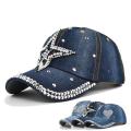 【HOT】 Diamond Setting Baseball Caps New Style Pure Men And Women Sun Hat Rhinestone Hats Denim And Cotton Snapback Cap Hip-Hop Hat. 