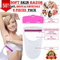 Pack of 6 - Women Skin razor Lady Women Girl Body shaver Armpit trimmers Disposable Hair Removal. 