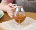 High Quality 200ML Honey Juice Syrup Dispenser Practical Acrylic Pot Jar 1 Cup Acrylic/Plastic Bee Hive with Trigger Cup a.one traders. 
