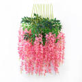 Ceiling Decoration Silk Wedding Decor Hanging Garland Artificial Wisteria Leaf Wisteria Flowers. 