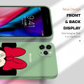 BILI for Realme 6 / Realme Narzo Back Cover Big Head Minnie Multicolor Liquid Silicone Phone Case Soft Square Lens Protection Phone Cases. 
