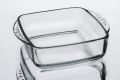 Senobar Medium Square Baking Dish Clear Glass Serving Bowl Soup Bowl Pizza Baking Dish 7.5 Inches. 