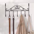 Metal Over the Metal Door Hanger Bathroom Bedroom 7 Hooks Rack Organizer. 