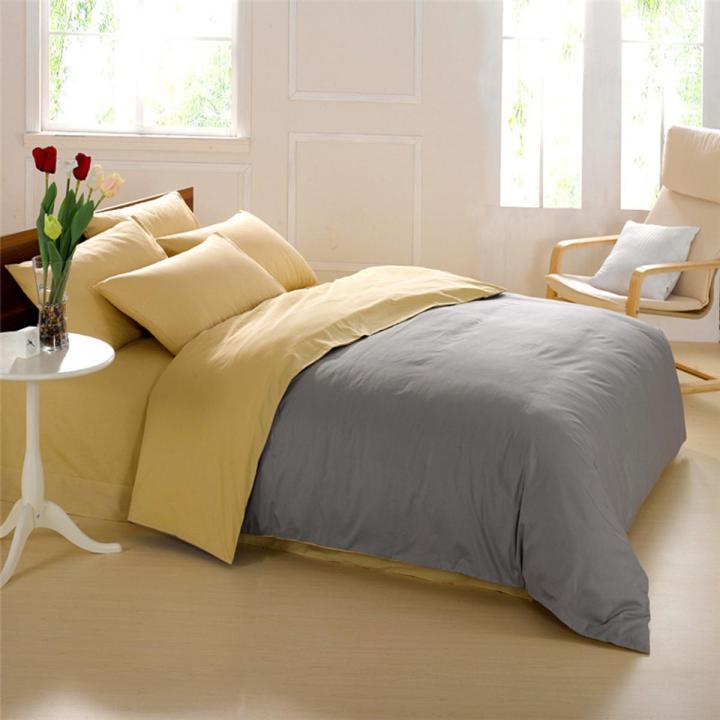 Beddy's Studio Pure Cotton Plain Color Quilt Cover Set Single & King