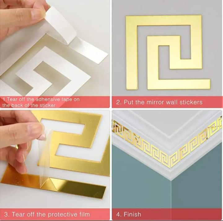 Golden%20Versacce%20Border%20Acrylic%20Mirror%20Sticker%20%7C%7C%20Wall%20Art%20DIY%20Home%20Decoration%20Wall%20Stickers%20-%20Image%204